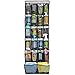 Door Shoe Rack from Unjumbly, Over the Door Shoe Organizer with 22 Large See-Through Mesh Pockets, including 2 Jumbo Sized Pockets, Complete with 4 Reversible Metal Over the Door Hooks