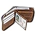 Itslife Men's RFID Leather Wallet Zipper Around Travel ID Case Zip Closure Bifold