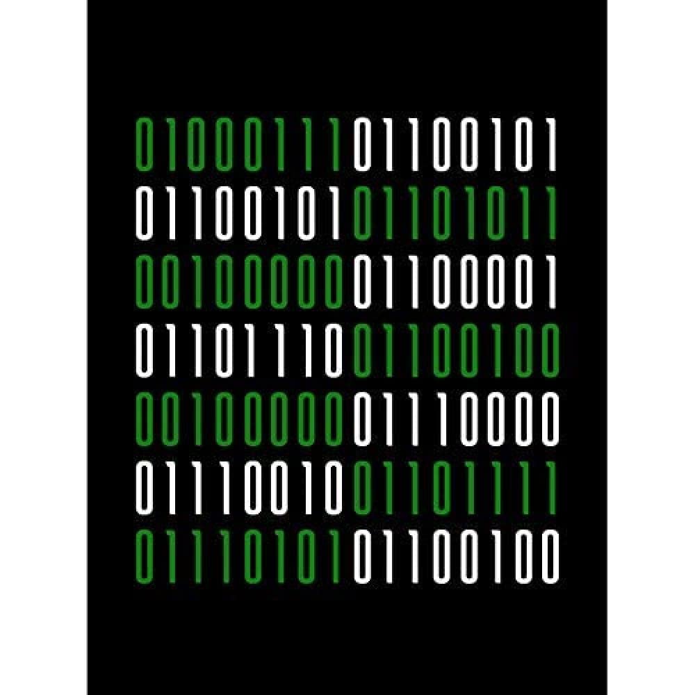 Artery8 Binary Geek and Proud Nerd Humour Quote Unframed Art Print Poster Wall Decor 12x16 inch
