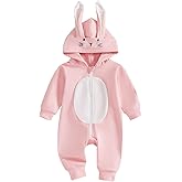 My First Easter Baby Girl Boy Outfit Baby Bunny Romper Long Ear Rabbit Hoodie Romper Jumpsuit Cute Spring Clothes