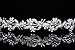 Flower Wreath Bridal Headband Tiara - Clear Crystals Silver Plating T630 by Venus Jewelry
