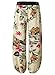 BAISHENGGT Women's Casual Jogger Harem Pants With Side Pockets Small Apricot Floral