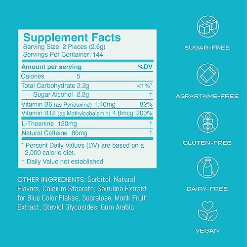 Neuro Mints Nootropic Energy Caffeine Mints 40mg Caffeine + 60mg L