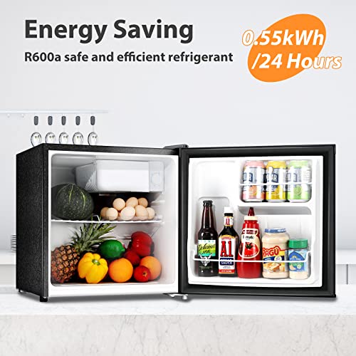 BANGSON Small Refrigerator, 1.6 Cu.Ft mini fridge with freezer