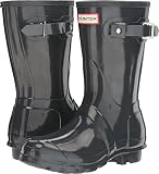 Hunter Women's Original Short Gloss Dark Slate Rain Boots - 8 B(M) US