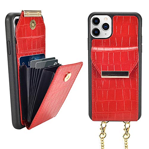iPhone 11 Pro Max Case Wallet Card Holder Strap Crossbody