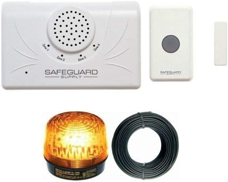 Warehouse Doorbell WDK ERA STROBE- Commercial Wireless Doorbell System with Flashing Strobe Light for Noisy & Hearing Impaired Environments - Ideal for Industrial, Manufacturing, Production & Retail