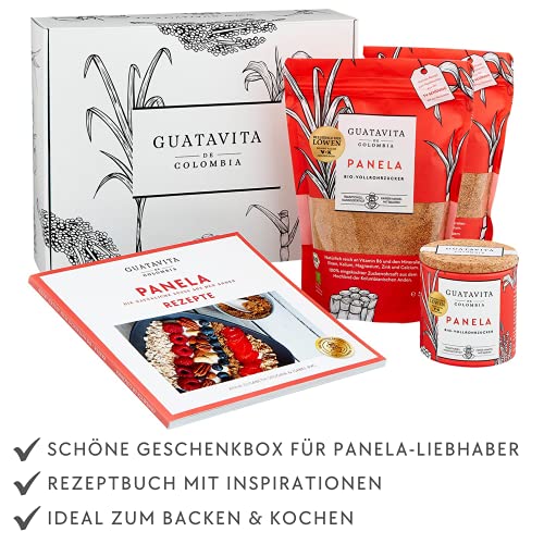 GUATAVITA de COLOMBIA Geschenkbox Viva Panela I 125g Zuckerdose Azucarera I 2x500g Panela Vollrohrzucker I Panela… – Bild 3