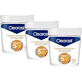 Clearasil Acne Treatment Facial Cleansing Pads, Stubborn Acne Control 5-in-1 Daily Pads, 90 Pads (Pack of 3)