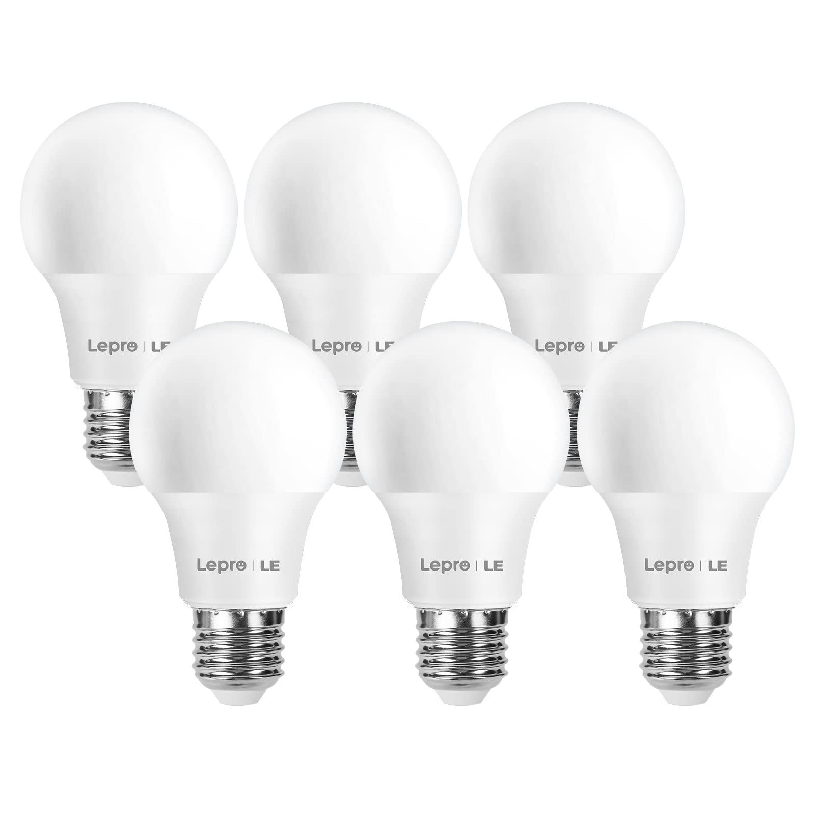 Lepro 8.5W E27 LED Warmweiss, 806 Lumen Glühbirne E27 ersetzt 60W, 2700K Warmweiß A60 glühbirnen, 180°Abstrahlwinkel Led Birne, Nicht Dimmbar, 6 Stück