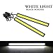 Rayhoo 2 pcs Set Waterproof Aluminum High Power 6W 12V 6000K Xenon Slim COB LED DRL Daylight Driving Daytime Running Light Lamp For Car SUV Sedan Coupe Vehicle Universal (White-Black border)