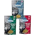 Blue Buffalo Wilderness Trail Treats Grain-Free Wild Bits Dog Treats - 3 Flavors (Salmon, Chicken, & Duck) - 4 Ounces Each (3 Total Pouches)