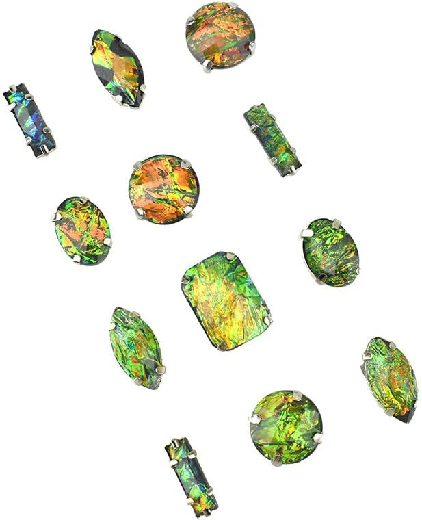 Homeford Ammolite Gem Stone Stickers, Assorted Sizes, 12-Piece