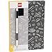 LEGO Stationery Journal with Brick Plate and Gel Pen - Gray Cover with Black Brick and Pen - 96 Wide Ruled Pages - 6
