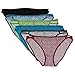 6 Pack Ladies Cotton String Bikini Sexy Women Briefs Underwear Panties, Small / 2-4, Prints