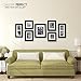 Gallery Perfect 7 Piece Black Photo Frame Decorative Art Prints & Hanging Template, Set of 2 Gallery Wall Kits