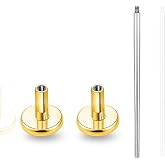 limerencia 16G/18G Internal Threaded Titanium Bar Post Earrings Replacement | Hypoallergenic Titanium Studs Flat Back Earrings Posts Medusa Helix Couch Labret Bar for Women Men Sensitive Ears