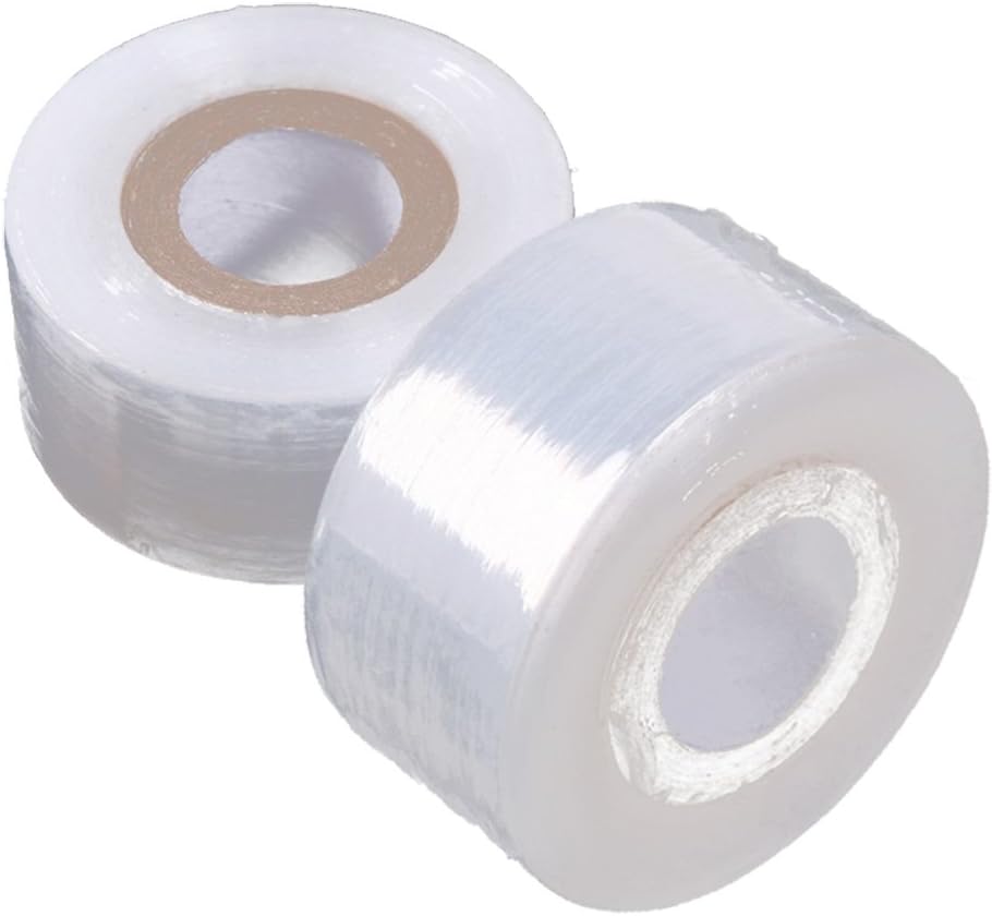 Areally 2-Pack Grafting Tape for Fruit Trees, 1.18" x 328'(3cm x 100m) PE Stretchable Self-Adhesive Biodegradable Moisture Barrier Stretchable Clear Floristry Film for Garden Tree Seedling