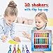 Fine Glitter Set, Premium Loose Glitter Pack of 30 Non-Toxic Shakers for Arts, Crafts, Body, Scrapbooking, Nails, Face, Party, Holiday, Bling