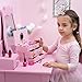 SONGMICS Ballerina Music Jewelry Box for Little Girls 3 Drawers Lovely Rabbit and Fox Pink UJMC004