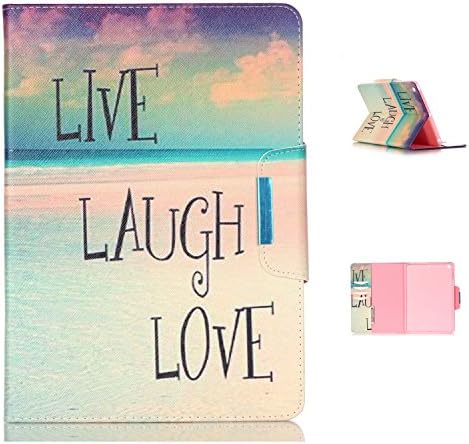 Apple iPad Air Case,iPad 5 Case,9.7 inch,LLcase Slim Fit Folio Smart Stand Case Premium PU Leather Case Cover with Auto Wake&amp;Sleep Feature for 9.7 inch Apple iPad Air (love laugh live)