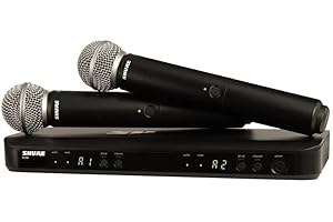 Shure BLX288/SM58 UHF Wireless Microphone System - Perfect for Church, Karaoke, Vocals - 14-Hour Battery Life, 100m Range | I