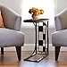 Kleeger Sofa Side Table with Cup Holder: Modern Coffee/Snack Table for Living Room, Bedroom, Dining Room| Contemporary Wood End Table| Elegant, Stylish Side Table| Perfect for Small Rooms
