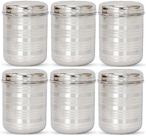 Jagani Steels Canisters -2000 Ml - 6 Pcs