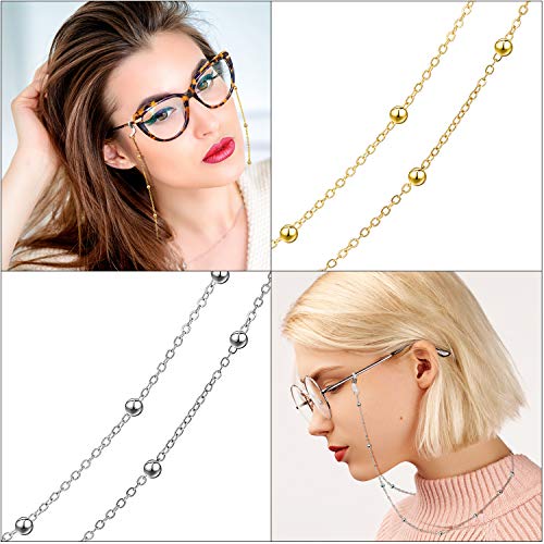 Frienda 6 Pieces Eyeglass Chains Elegant Eyewear Retainer Beaded