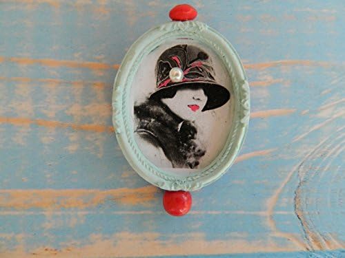 Handmade brooch, Vintage Style brooch, Vintage pin, Brooch vintage, Handmade brooch in a gift box, Best friend birthday gift, Statement brooch, Aquamarine brooch