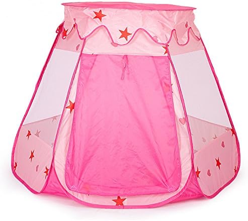Pink Kid's Play Tent,Veogo Princess Indoor and Outdoor Playhouse,Pop up Play Toys Tent with Carry bag for Children Kid Toddlers,Infants (Pink)