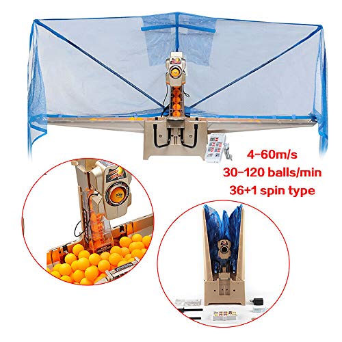 YUNRUS Ping Pong/Table Tennis Robots Automatic Ball Machine Training Catch Net and Remote Balls Exercise Basic V.