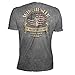 Official Winchester Men's Limited Edition Southern Rebel Skull Graphic Short Sleeve T-Shirt (Large, Charcoal Mineral Wash)