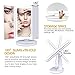 Makeup Mirror Vanity Mirror with Lights - Clarity LED Lighted Trifold Mirror with Touch Screen, 1x/2x/3x Magnification, Dual Power Supply and 180°Adjustable Rotation for Countertop Cosmetic