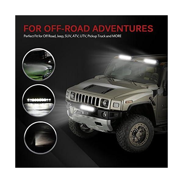MICTUNING-SR-Mini-Series-11-50W-Single-Row-CREE-LED-Light-Bar-COMBO-Spot-Flood-5000lm-500m-Visibility