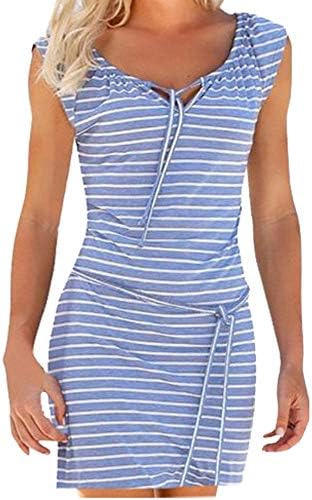 Sporzin Women's Dress Beach Dress Floral Print Sleeveless Loose Summer Dress