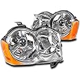 ZMAUTOPARTS For 2008-2010 Jeep Grand Cherokee Chrome Projector Headlights Headlamps