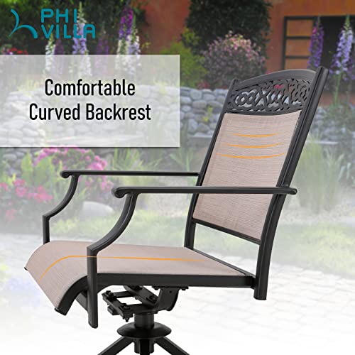 PHI VILLA 7 Piece Outdoor Patio Dining Set, Patio Furniture Table Sets