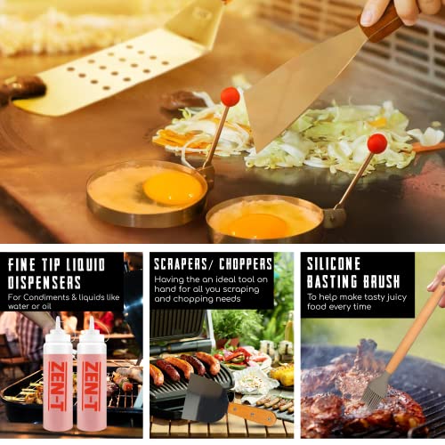 ZenT 17 Piece Grill Griddle Tool Kit Griddle Accessories for