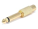 Monoprice Metal 1/4in (6.35mm) TS Mono Plug to RCA