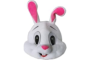 MATGUI Easter Plush Bugs Rabbit Costume Bunny Costume Animal Head Mask Halloween Bunny Mascot Costume