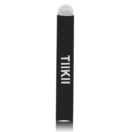 Amazon Com Tiikii Microblading Needles 0 18mm Super Fine Flexible Hair Strokes Eyebrow Disposable Microblade For Semi Permanent Makeup 3d Pen 0 18mm 16 U Shape Beauty