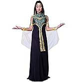 DSplay Egyptian Costume Women Fancy Dress Adult Egyptian Queen Clothing