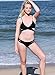 zeraca Women's 2 Piece Retro Wrap Bikini Swimsuits (L14, Black)