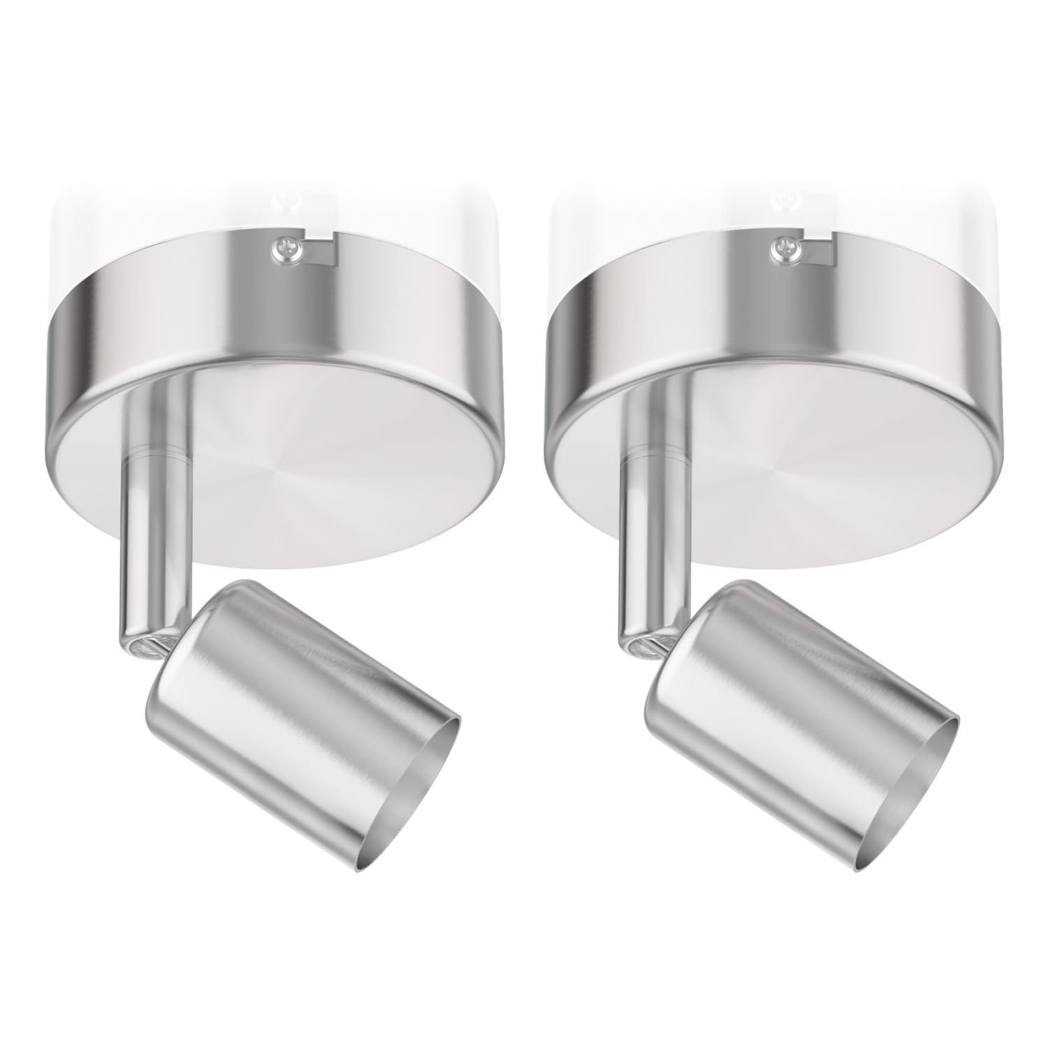 ledscom.de 2 pcs. Ceiling Light/wall Light LUNARA, Stainless Steel matt, 1x GU10 max. 25W