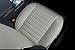 EDEALYN (2PCS Driver and Passenger Seat cover PU leather Seat covers Universal Car Seat Covers Front seat Protector covers Fit Most Sedans &Truck &SUV (2 PCS Gray-Taupe)