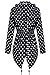 Meaneor Women's Waterproof Raincoat Outdoor Hooded Rain Jacket Black and White Polka Dot M