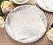 50 Pack Silver Foil Polka Dots Paper Napkins, 6.5 Inch White and Silver Confetti Style Cocktail Napkins for Wedding, Anniversaries, Birthdays, Parties (3-Ply)