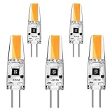 FALANFA G4 LED Bulb 12V, Bi-Pin Base,T3 JC Type 20W Halogen Bulb Equivalent, AC/DC 12 Volt, 2W Warm White 3000K, 5-Pack
