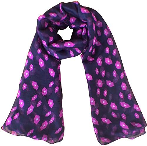 Lightweight Scarves,Fall Scarf Fashion Lips Floral Printed Large Scarfs For Women
